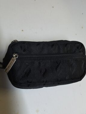 Nancy Lopez Black Quilted Golf Pouch Bag
